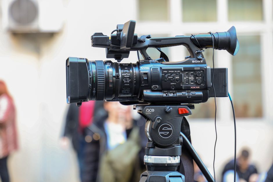 Professional video camera setup